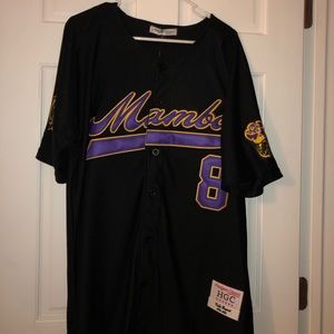 Kobe Bryant Mamba Black Button Down Jersey Brand New w/ Tags Size XL